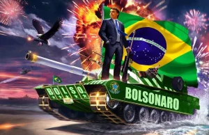 Prezydent Brazylii Jair Bolsonaro przepędza socjalistyczne świnie od...