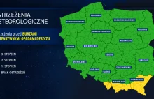 Intensywne opady deszczu i burze na południu. Ostrzeżenia.