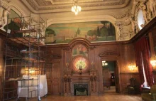 Odkryto oryginalną dekorację sufitu sali jadalnej Pałacu Poznańskiego...