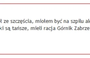 Szczery komentarz kibica Górnika Zabrze