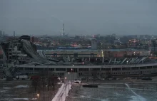 W trakcie remontu zawalił się stadion. Opublikowano nagranie z drona....