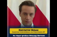 Komentarz Krzysztofa Bosaka o opuszczeniu UK unii europejskiej