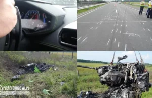 Wypadek lamborghini przy ponad 300 km/h! Rozbity samochód spłonął. SZOK!