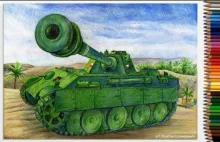 Rysuje czołg V Panther z World of Tanks