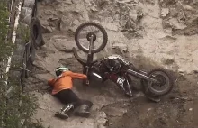 Hill climbing competition on motorcycles