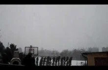 Burza śnieżna w Kłobucku 04.01.2017