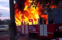 Pożar tramwaju w zajezdni Katowice Zawodzie! Spokojnie to tylko......