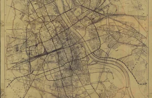 Plan Warszawy z projektem komunikacji szynowej w mieście z 1938 roku