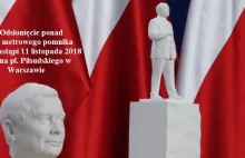 11 listopada odsłonięcie wielkiego pomnika L. Kaczyńskiego przy pl. Piłsudskiego