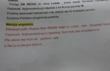 Etenszyn plis, łi łisz ju a plezynt dziurni - angielski w wersji PKP