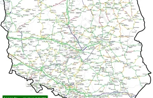 Mapa stanu nawierzchni polskich dróg