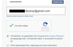 Rejestracja na wykop.pl nie przyjmuje adresów email zgodnych z RFC.