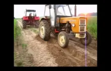 Zabawy w przeciąganie liny w wersji traktorowej - Case 844S vs. Ursus 360-3P
