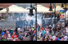 Euro 2012: Kibice Chorwacji dewastują Poznań i biją przypadkowe osoby
