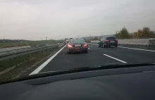 Idiotyczne zachowanie kierowcy Mercedesa na A4 (Wroclaw-Katowice)