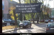 Lublin: "Witam Was drodzy Studenci na..." Kontrowersyjny baner na UMCS