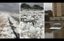 Shattering hailstones in Saudi Arabia....