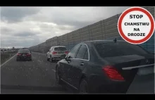 Niebezpieczne manewry na autostradzie