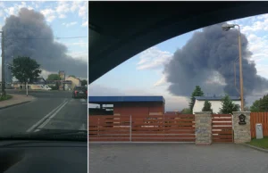 Czarny dym nad Trzebinią. Płonie składowisko opon