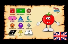 Nauka kształtów po angielsku dla dzieci. Ucz się angielskiego z pomidork...