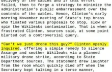 WikiLeaks | Hillary Clinton o Assange'u: "Nie możemy go zestrzelić dronem?"
