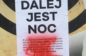 Antypolskie plakaty w Warszawie.