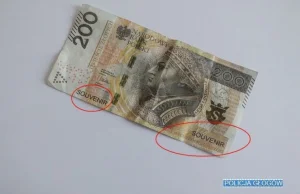 Uwaga na banknoty prezentowe! Policja szuka żartownisi