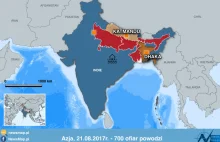 Już 700 ofiar powodzi w Azji Południowej