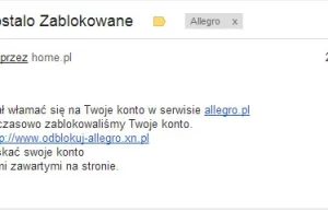 Ktoś próbuje wykraść dane logowania do kont Allegro