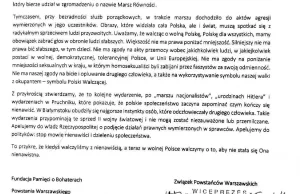 Mocne oświadczenie Powstańców Warszawskich w sprawie wydarzeń Białostockich.