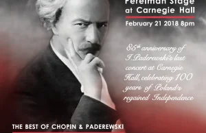 Gala poświęcona Ignacemu Paderewskiemu w Carnegie Hall. W 100-lecie...