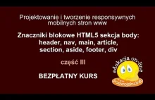 HTML5 znaczniki blokowe: header, nav, main, article, section, aside, foo...