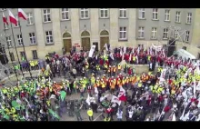 Manifestacja - Protest Solidarności Katowice 29.04.2014r. Z DRONA