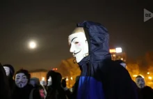 Marsz miliona masek w Katowicach ZDJĘCIA + WIDEO Anonymous wyszli na ulice