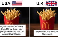 Różnice w składzie produktów na przykładzie USA vs UK