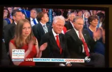Bill Clinton zasnął podczas przemówienia Hillary xD