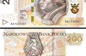 Nowy banknot 200-złotowy - orzeł w trumnie...