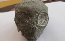 Dziwna czaszka znaleziona w jaskini w Peru.