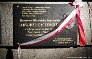 Odsłonięto tablice pamiątkową poświęconą śp Jadwidze Kaczyńskiej