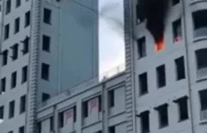 Gaszenie pożaru przy pomocy drona
