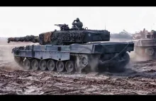Wspólne ćwiczenia naszych Leopardów i amerykańskich Abramsów na poligonie.