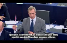 Nigel Farage: Europejska armia (debata o stanie Unii