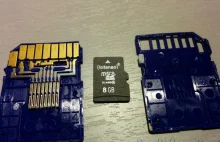 Ukryta karta micro SD Intenso w karcie SD Platinet