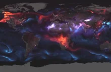 Mapa przygotowana przez NASA pokazuje ogromne chmury pyłu krążące nad Ziemią