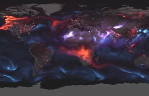 Mapa przygotowana przez NASA pokazuje ogromne chmury pyłu krążące nad Ziemią