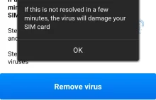 Dość przerażające ostrzeżenie o możliwości uszkodzenia karty sim w telefonie.