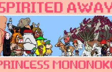 Spirited Away oraz Princess Mononoke w wersji 8 bitowej