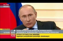 Konferencja Władimira Putina ws. Ukrainy (04.03.2014