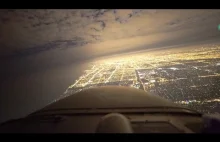 Nocne latanie Cesną i lądowanie w porcie lotniczym Chicago O'Hare