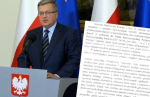 Komorowski w 2013 r. odrzucił projekt zabezpieczenia systemu PKW. Jest dokument